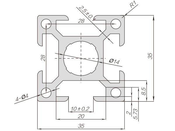 35系列鋁合金型材 001 010 35 35