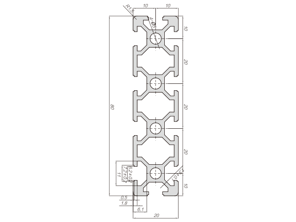 20系列鋁合金型材-001-06-20-80參數(shù)